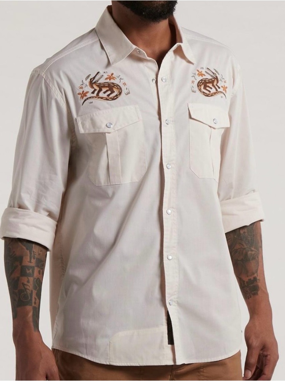 Howler Brothers Gaucho Snap Shirt Lazy Gators Sz S
